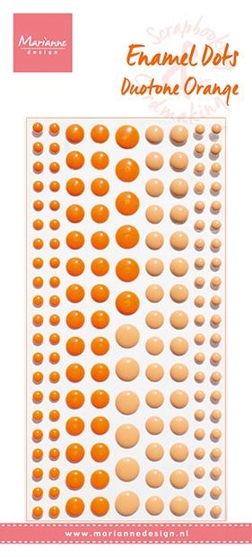 Marianne Design Enamel dots Duotone orange 156stk